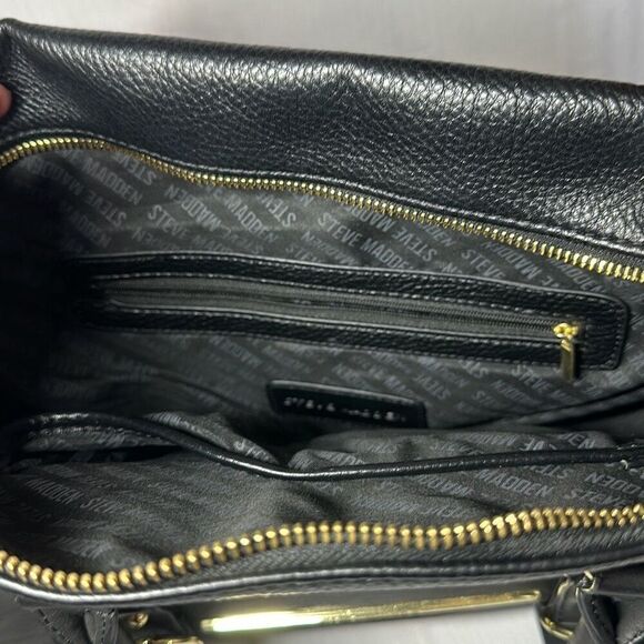 Steve Madden Black Laptop Bag Messenger 14” W x 12” - Picture 7 of 10